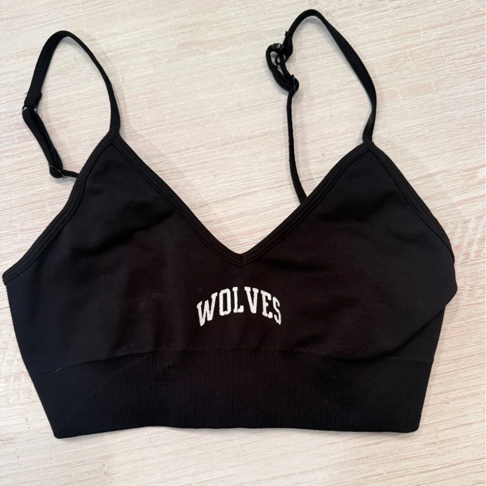 Wolves Black Bralette Top - Women's Intimates - Picture 1 of 5